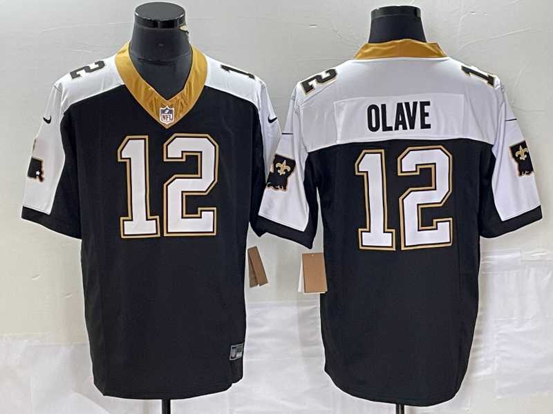 Men%27s New Orleans Saints #12 Chris Olave Black 2023 FUSE 1987 Legacy Vapor Stitched Jersey